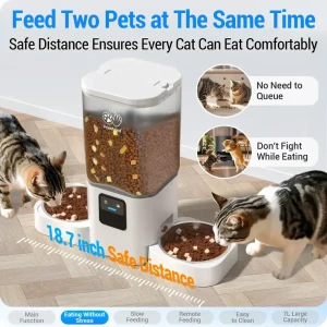 Automatic Pet Feeder with Dual Bowls and Slow Feed — Automatic Pet Feeder, Frienhund