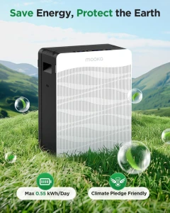 Double-Sided Air Purifier with PM 2.5 Monitor, Mooka