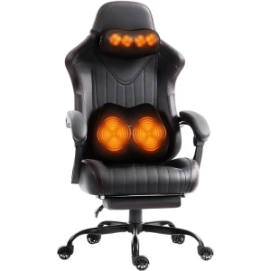 Gaming Video Chair with Shiatsu Neck Massage and Lumbar Support — Massage Chairs, Dowinx