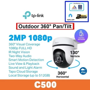 Outdoor Wired Pan/Tilt Security Wi-Fi Camera, TP-Link