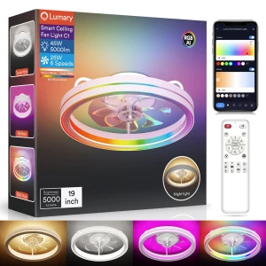 Smart Ceiling Fan with Light, Lumary