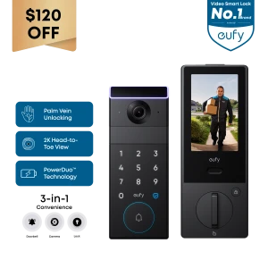 Smart Lock with Palm Vein Recognition, 2K Camera, and Doorbell — Smart Lock, eufy Security