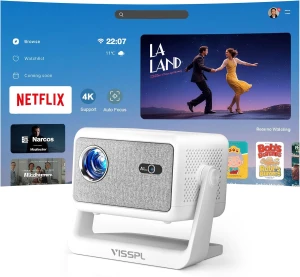 Smart Projector with WiFi and Bluetooth, VISSPL