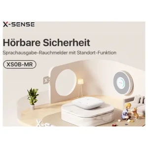 Smart Smoke Detector with Voice Alerts and 17 Locations, X-Sense