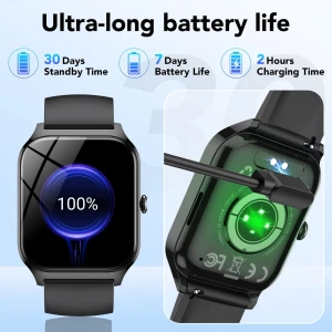 Smart Watch with Bluetooth Calls and Fitness Tracking, CASCHO