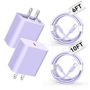 USB C Charger 2Pack with Fast Charging Cable