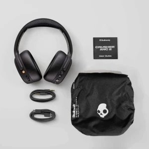 Wireless Over-Ear Bluetooth Headphones with Multi-Sensory Bass and Charging Cable, Skullcandy