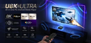 8K Android Media Player with AI Picture Quality Enhancer & AI Resolution Upscaling — Smart TV, MINIX