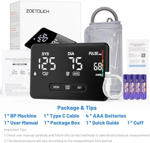 Blood Pressure Monitor — Blood Pressure Monitor, ZOETOUCH