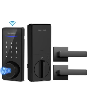 Built-in WiFi Smart Lock with Fingerprint, Keypad, and Voice Control — Smart Lock, Philips
