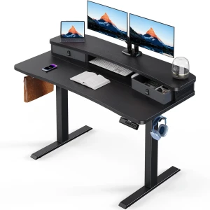 Electric Standing Desk with Drawers — Standing Desk, HUANUO