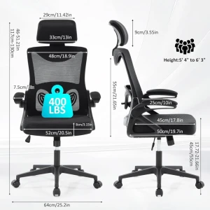 Ergonomic Office Chair with Adjustable Lumbar Support and Headrest — Smart Chairs, Fizzin