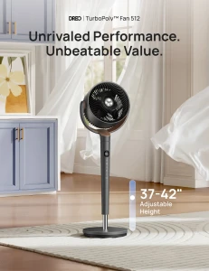 Pedestal Fan with Oscillation and Air Circulation, Dreo