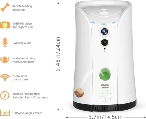 Pet Camera with Automatic Treat Dispenser — Automatic Pet Feeder, SKYMEE
