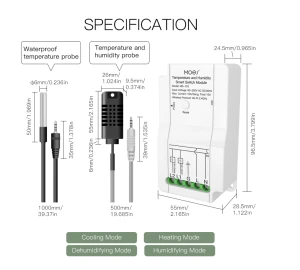 Smart Temperature and Humidity Switch Module Sensor, MOES