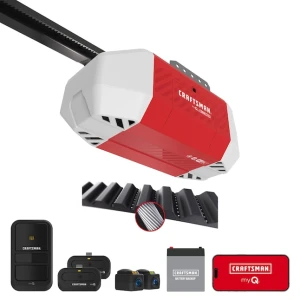Ultra-Quiet Smart Belt Drive Garage Door Opener with Wi-Fi and Battery Backup, Craftsman
