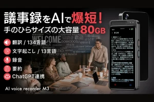 AI Voice Recorder with Playback and Transcription — Translator Device, HUREWA