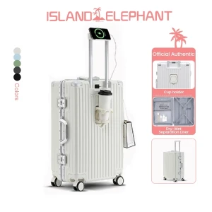 Carry On Luggage with Aluminum Frame — Smart Luggage, ISLAND ELEPHANT