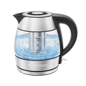 Electric Kettle with Infuser, Auto Shut Off, and LED Light — Electric Kettle, Chefman
