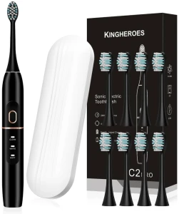 Electric Toothbrush Set with 8 Brush Heads and Travel Case — Electric Toothbrush, kingheroes