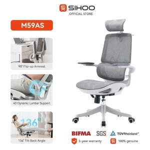 Ergonomic Office Chair with 3D Flip-up Armrests and Dual Back Design — Smart Chairs, SIHOO