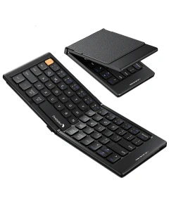 Foldable Compact Keyboard with PU Leather Cover — Bluetooth Keyboard, ProtoArc