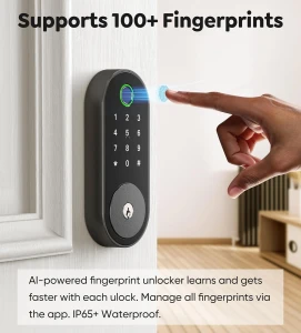 Smart Deadbolt with Keypad and Fingerprint — Smart Lock, Sifely