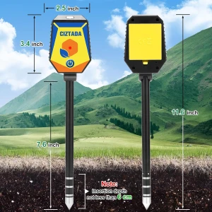 Smart Soil Moisture Meter pH Salinity Tester 8 in 1 — Soil Moisture Sensor, CIZTADA