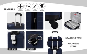 Smart Spinner Hardside Luggage, 22-Inch Carry-On — Smart Luggage, Wrangler