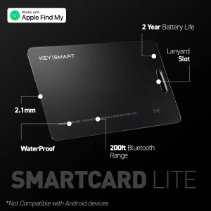 SmartCard Lite Wallet Tracker Card, KeySmart