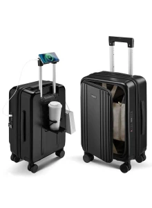 Top Opening Expandable Hard Shell Carry-On Suitcase — Smart Luggage, CASELLY