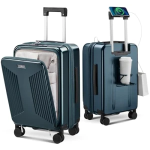 Top Opening Expandable Hard Shell Carry-On Suitcase — Smart Luggage, CASELLY