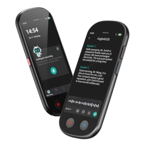 Voice Recorder with Playback, 80GB Memory, Real-Time Transcription and AI Summary — Translator Device, Mipeggy