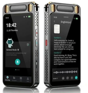 Voice Recorder with Unlimited Transcription, Summary, Translation, and AI Assistant — Translator Device, Fivegren