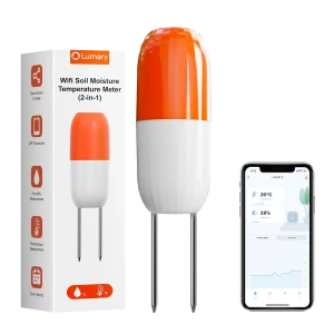 Wireless WiFi Moisture and Temperature Soil Meter — Soil Moisture Sensor, Lumary
