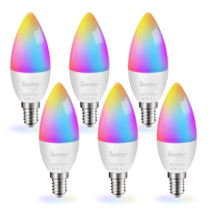 6 Pack E12 Smart LED Light Bulbs — Smart Light Bulb, Avatar Controls