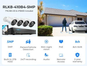 8CH 5MP Security Camera System — Security Camera, Reolink