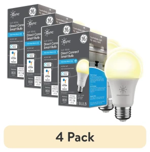 A19 Smart LED Light Bulbs, Soft White, Bluetooth and WiFi Light Bulbs, 60W Equivalent — Smart Light Bulb, Cync