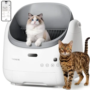 Automatic Litter Box with Entry Step — Self-Cleaning Litter Box, Thereye