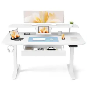 Electric Standing Desk with Drawers — Standing Desk, GTPLAYER