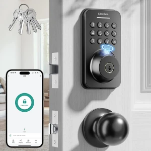 Fingerprint Keypad Deadbolt with Knob Set — Smart Lock, Ulecoce