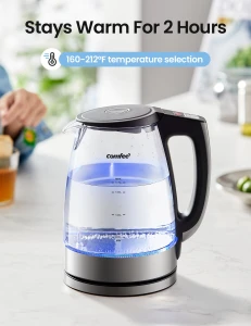 Glass Tea Kettle and Kettle Water Boiler — Electric Kettle, COMFEE'