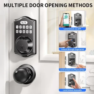 Keypad Deadbolt Front Door — Smart Lock, Darawf