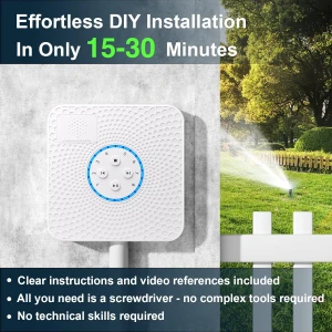 Outdoor Smart Sprinkler Controller, 8-Zone WiFi Irrigation Controller — Irrigation System, Imolaza