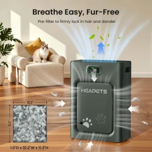 Pet Air Purifier for Home Large Room 2500 sq ft — Air Purifier, HEAPETS