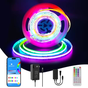 RGB Smart IC COB LED Strip Light 18ft — LED Strip Lights, Gingsow