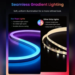RGBIC Neon Rope Light, 5M Matter-Certified Neon Strip Lights — LED Strip Lights, SwitchBot