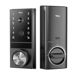 Security Video Smart Lock, 3-in-1 2K Camera, Doorbell & Fingerprint Keyless Entry Door Lock — Smart Lock, TCL