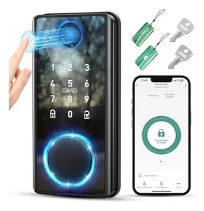 Smart Deadbolt Lock with Keypad Fingerprint Touchscreen & App Control — Smart Lock, PSOS