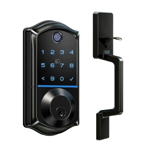 Smart Fingerprint Front Door Lock Set, App Control, 8-in-1 Keyless Entry Deadbolt with Lever Handle — Smart Lock, Veise